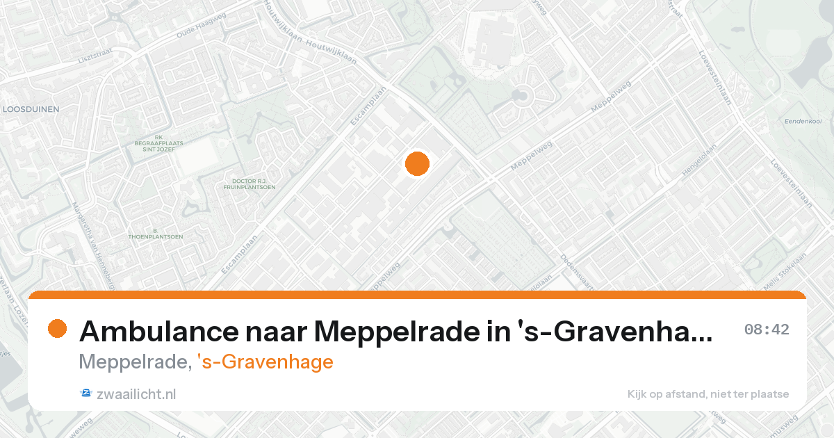 Ambulance naar Meppelrade in 's-Gravenhage — 24 aug 2026