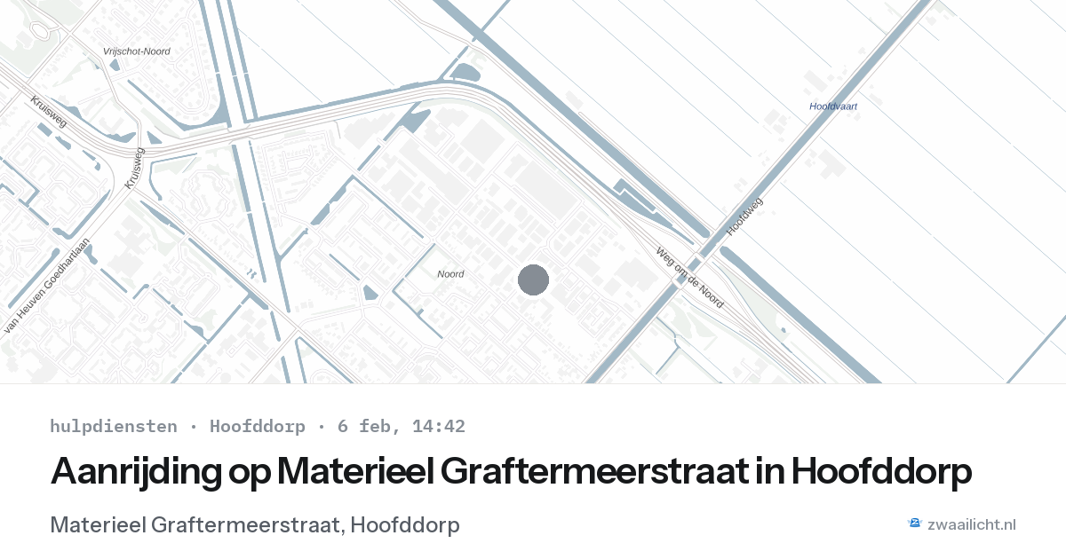 Aanrijding op Materieel Graftermeerstraat in Hoofddorp — 6 feb 2026