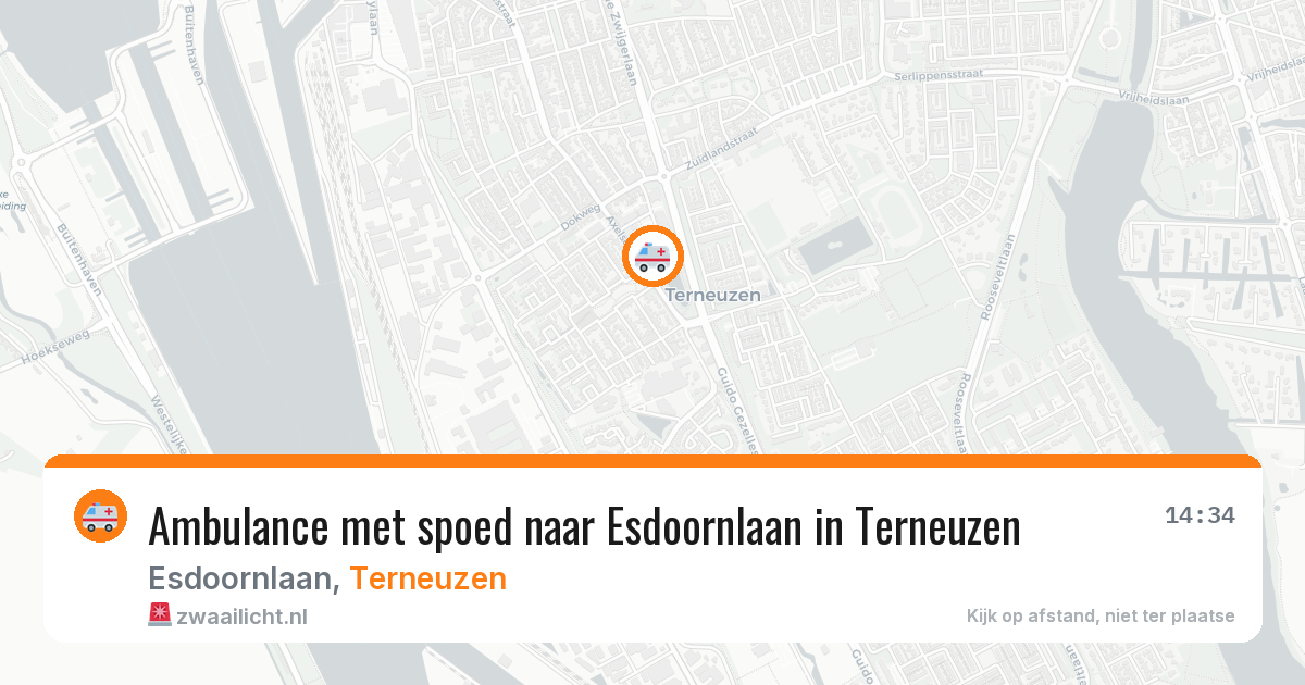 Ambulance met spoed naar Esdoornlaan in Terneuzen — 25 mrt 2026