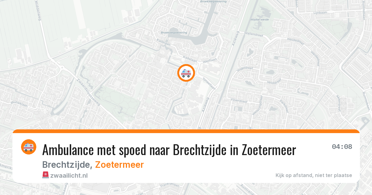Ambulance met spoed naar Brechtzijde in Zoetermeer — 30 apr 2026