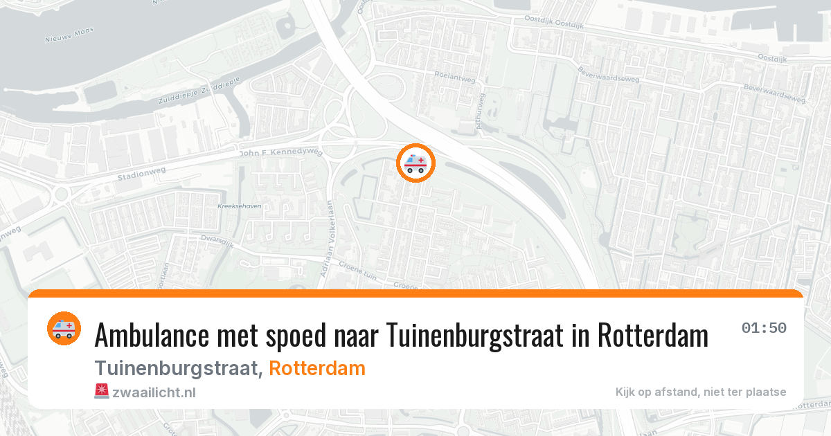 Ambulance met spoed naar Tuinenburgstraat in Rotterdam — 27 mei 2026