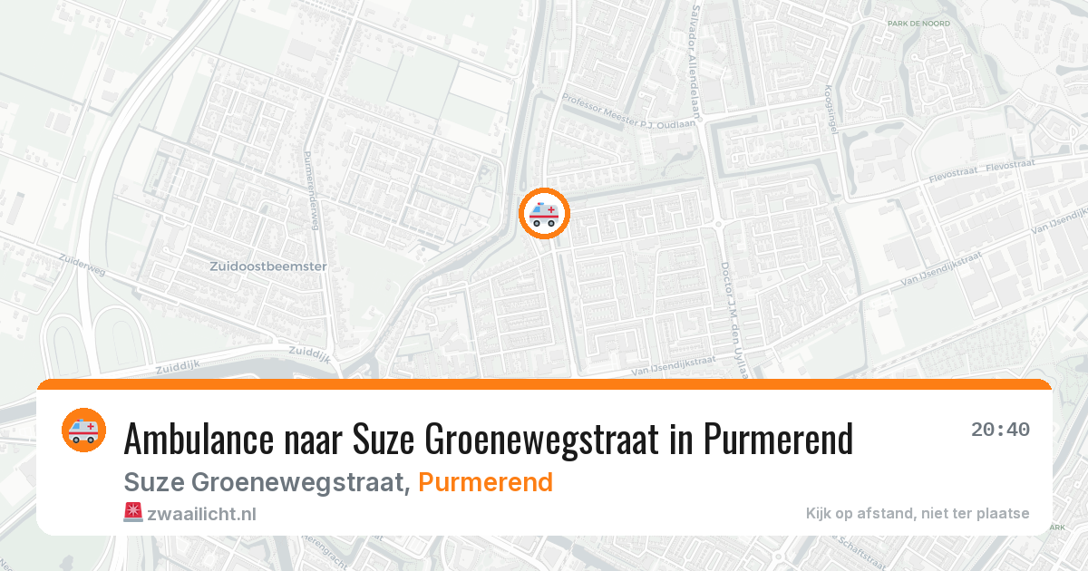 Ambulance naar Suze Groenewegstraat in Purmerend — 8 feb 2026
