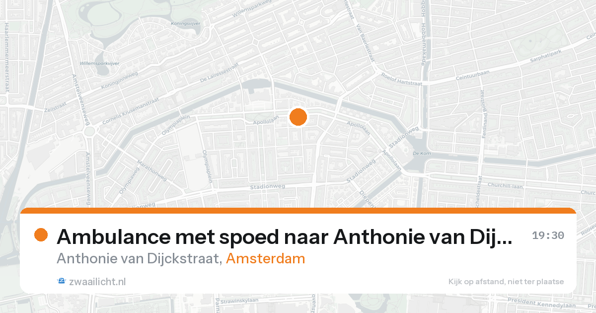 Ambulance met spoed naar Anthonie van Dijckstraat in Amsterdam — 30 jan 2026