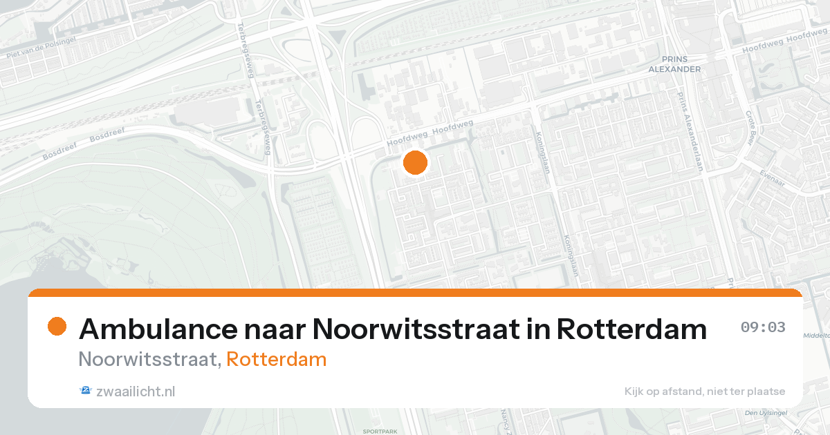 Ambulance naar Noorwitsstraat in Rotterdam — 15 aug 2026
