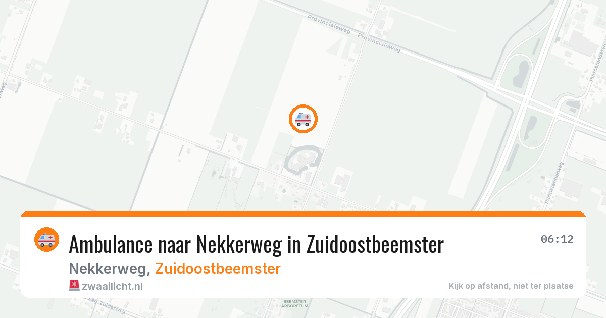 Ambulance naar Nekkerweg in Zuidoostbeemster — 17 mrt 2026
