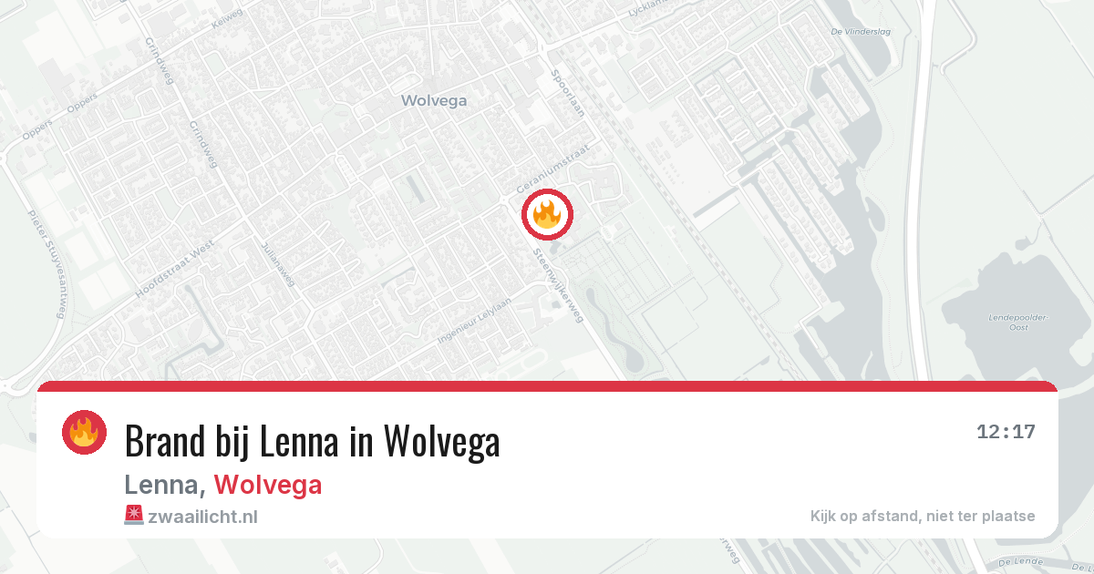 Brand bij Lenna in Wolvega — 9 aug 2026