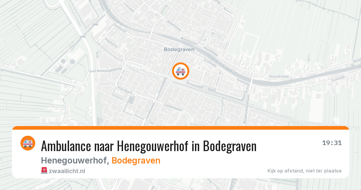 Ambulance naar Henegouwerhof in Bodegraven — 22 apr 2026