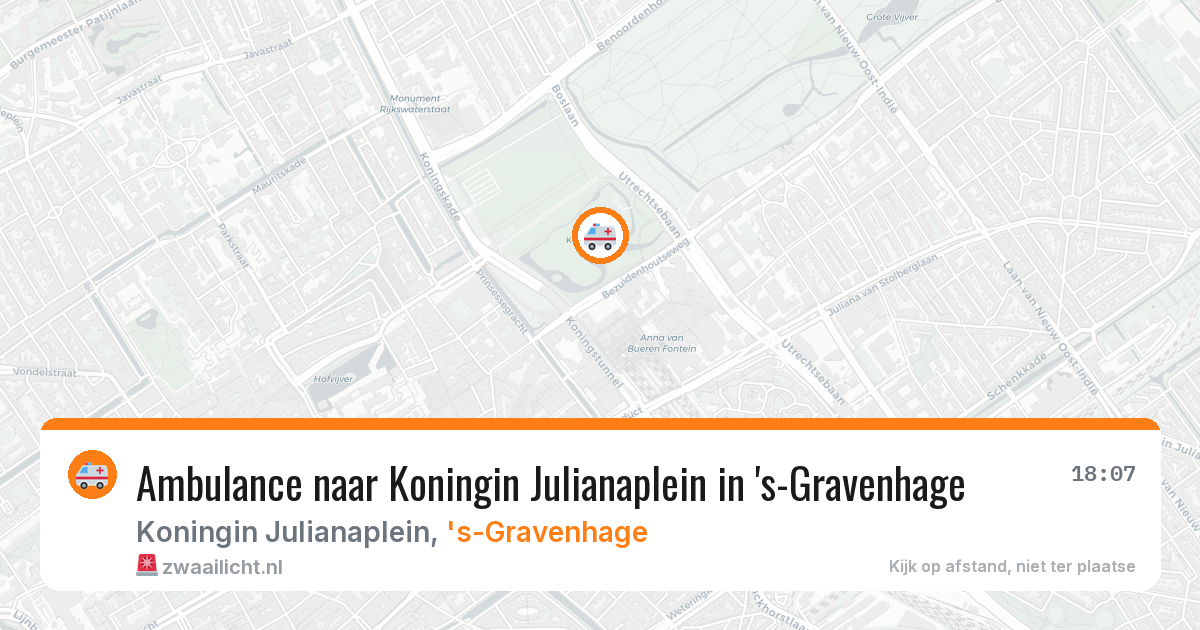Ambulance naar Koningin Julianaplein in 's-Gravenhage — 12 jul 2026