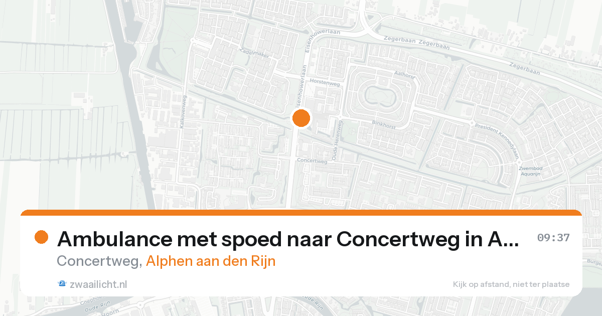 Ambulance met spoed naar Concertweg in Alphen aan den Rijn — 27 jun 2026