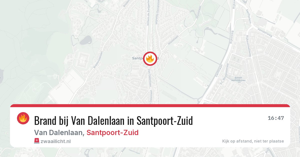 Brand bij Van Dalenlaan in Santpoort-Zuid — 21 jun 2026