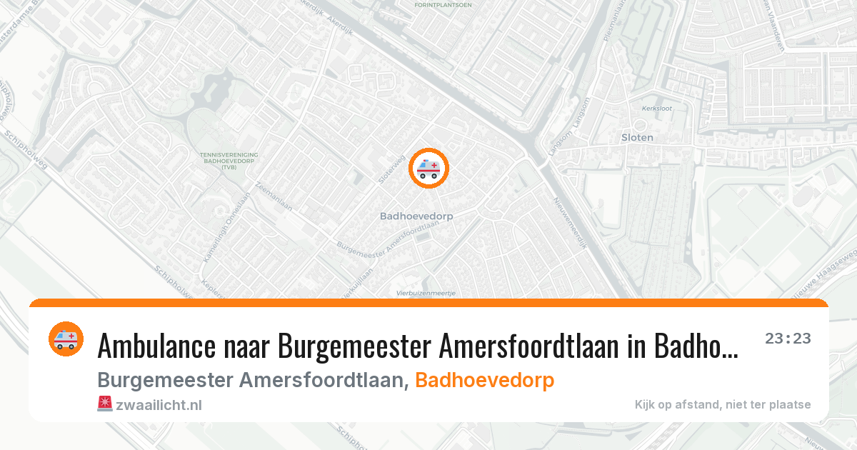Ambulance naar Burgemeester Amersfoordtlaan in Badhoevedorp — 8 apr 2026