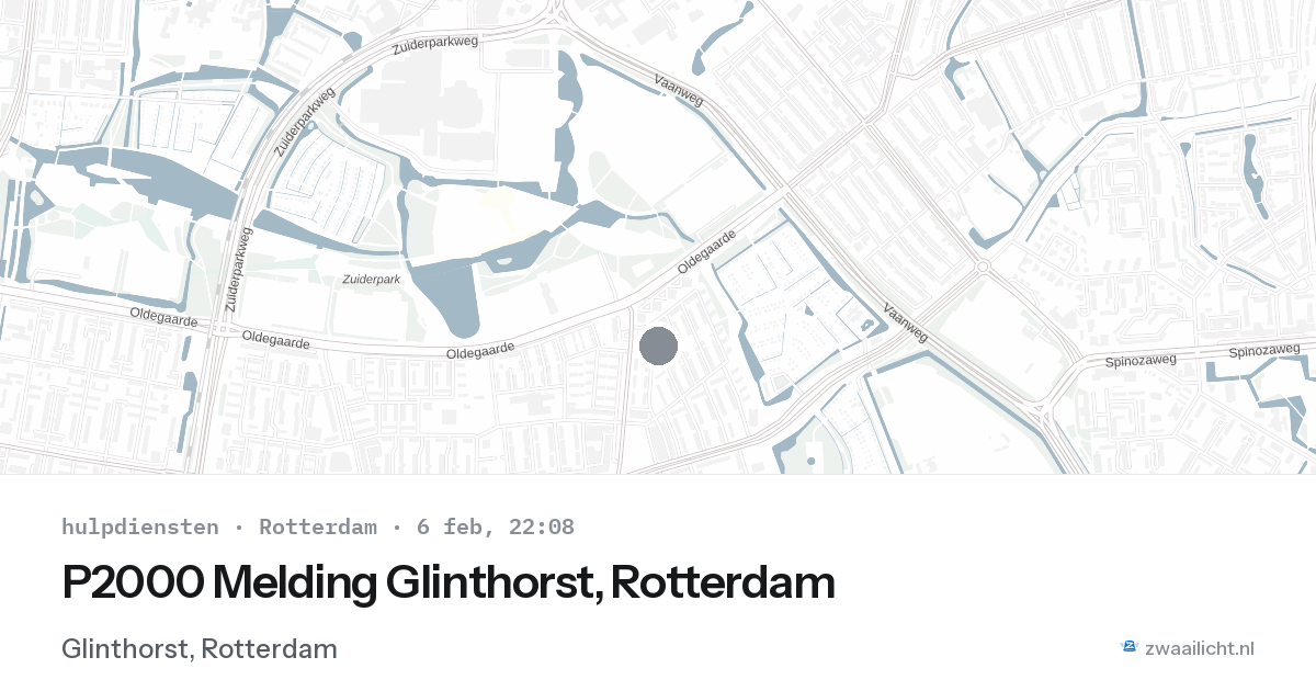 P2000 Melding Glinthorst, Rotterdam — 6 feb 2026