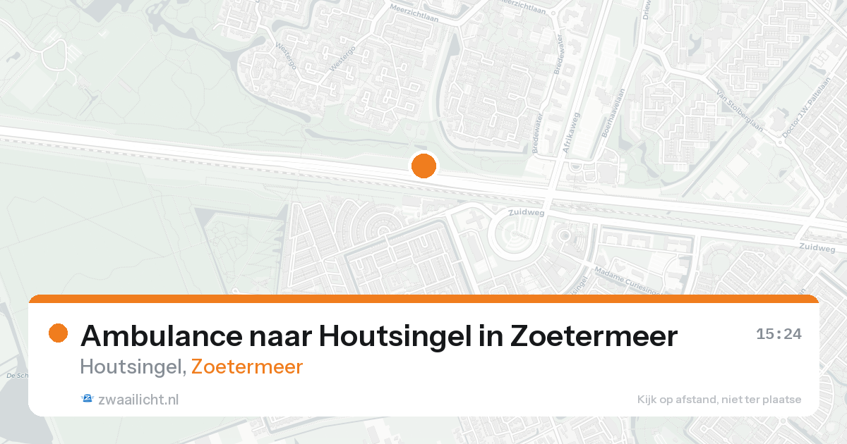 Ambulance naar Houtsingel in Zoetermeer — 25 aug 2026