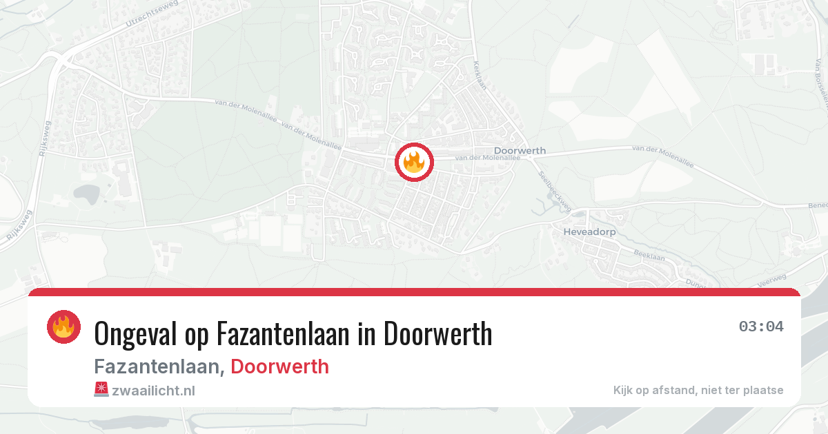 Ongeval op Fazantenlaan in Doorwerth — 28 jun 2026
