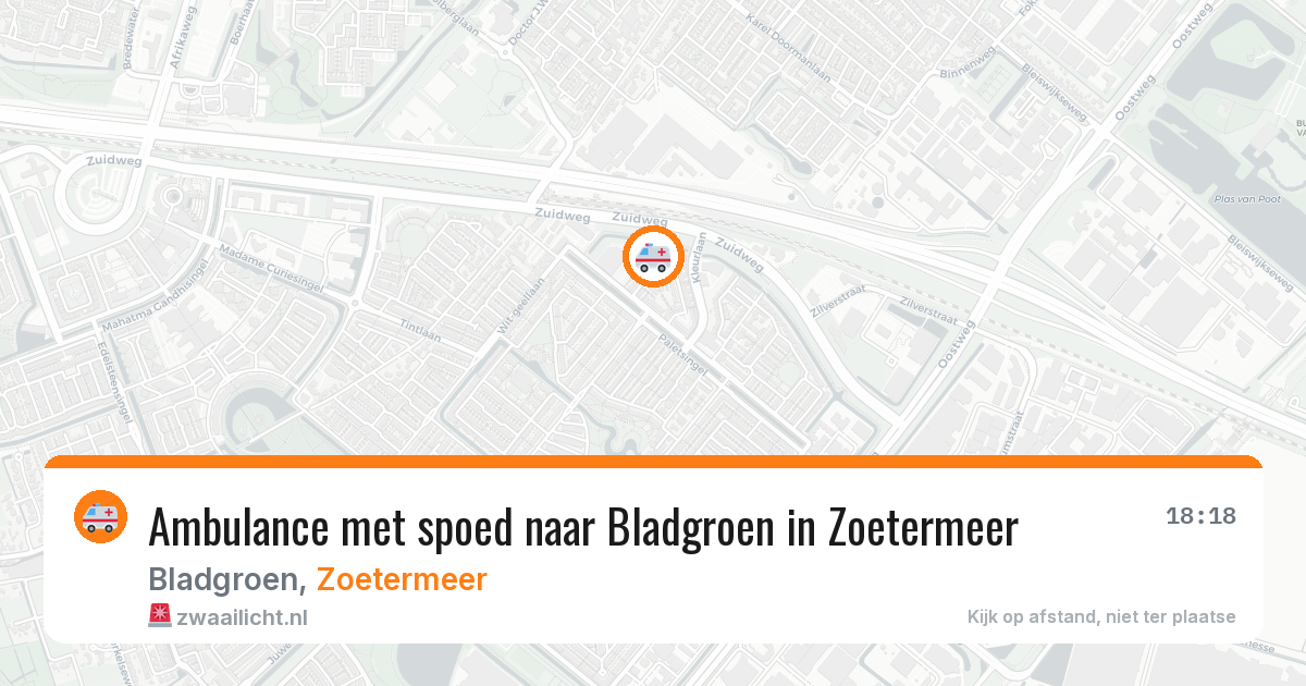Ambulance met spoed naar Bladgroen in Zoetermeer — 17 jun 2026