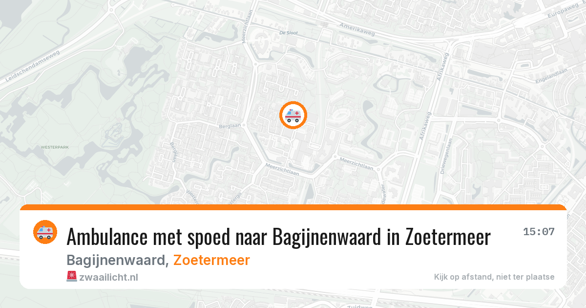 Ambulance met spoed naar Bagijnenwaard in Zoetermeer — 28 apr 2026