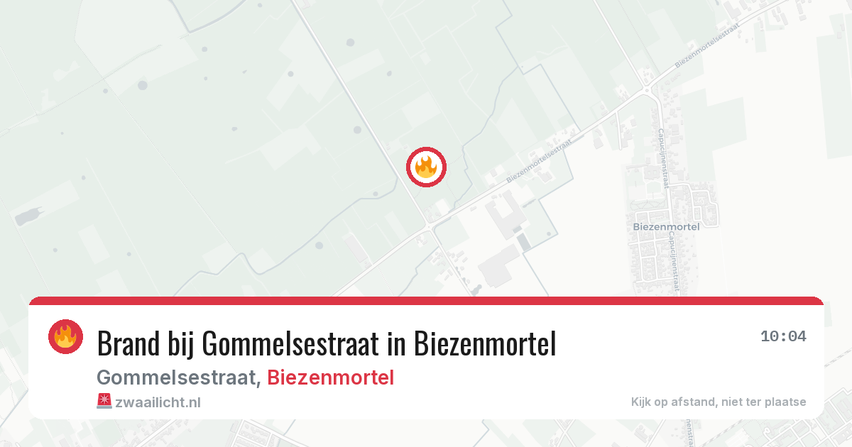 Brand bij Gommelsestraat in Biezenmortel — 25 jul 2026