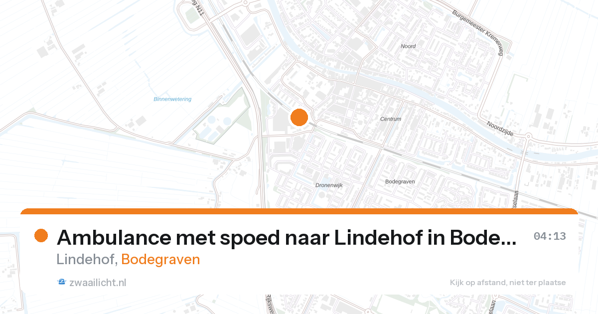 Ambulance met spoed naar Lindehof in Bodegraven — 23 mei 2026