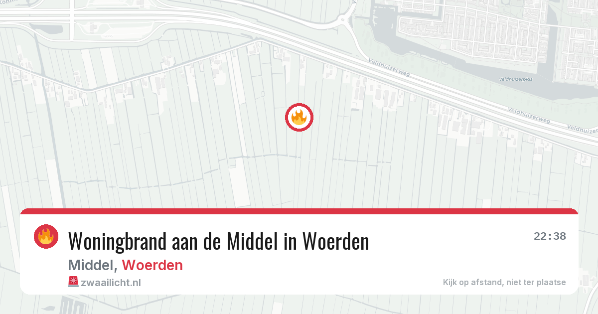 Woningbrand aan de Middel in Woerden — 19 jun 2026