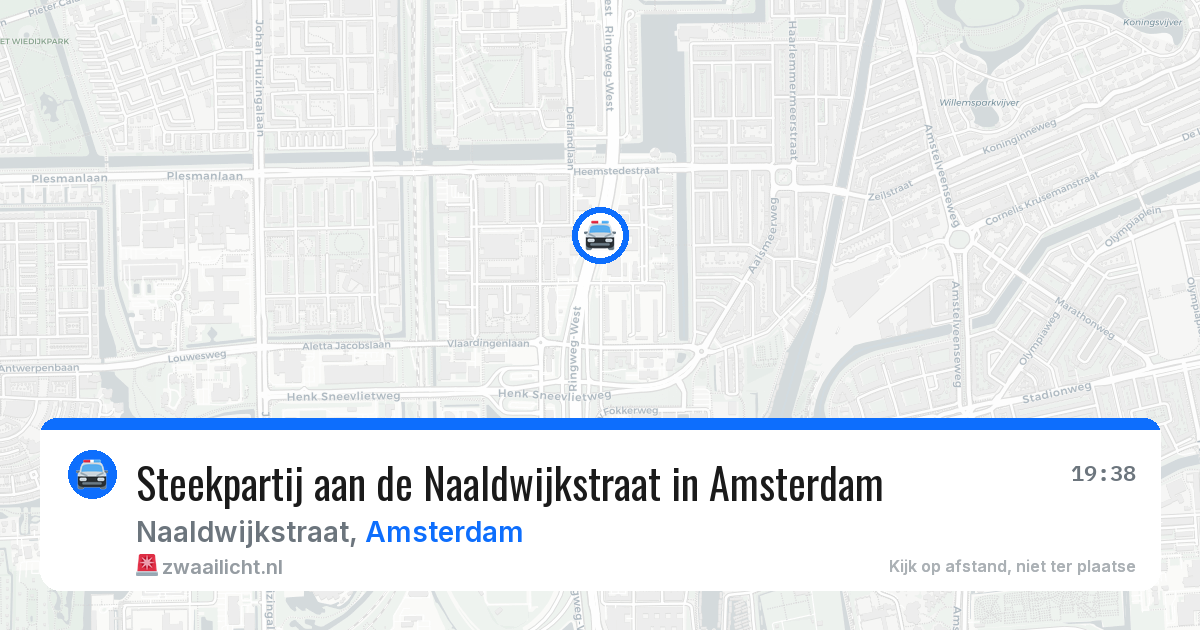 Steekpartij aan de Naaldwijkstraat in Amsterdam — 27 jul 2026