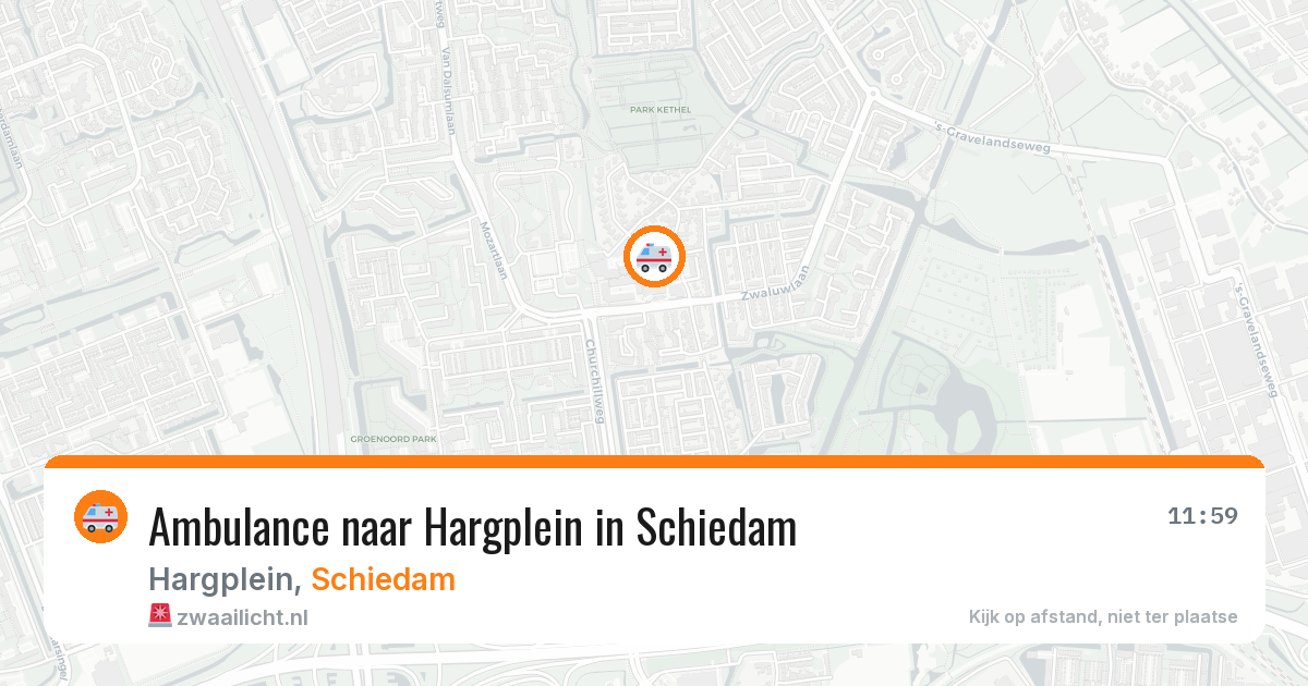 Ambulance naar Hargplein in Schiedam — 13 aug 2026