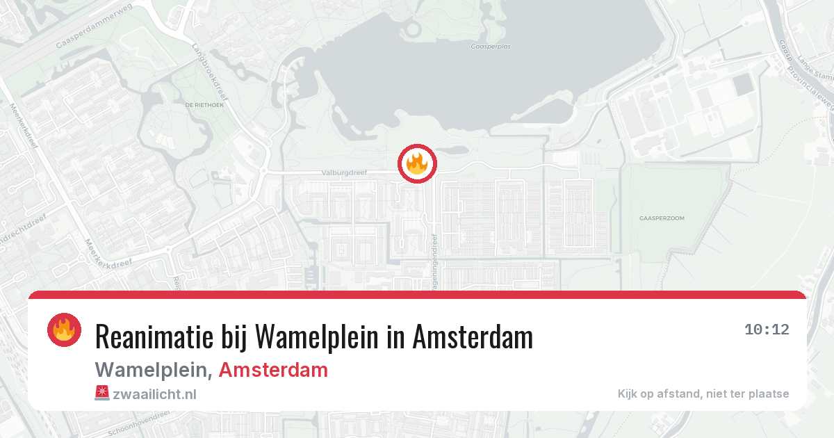 Reanimatie bij Wamelplein in Amsterdam — 1 aug 2026
