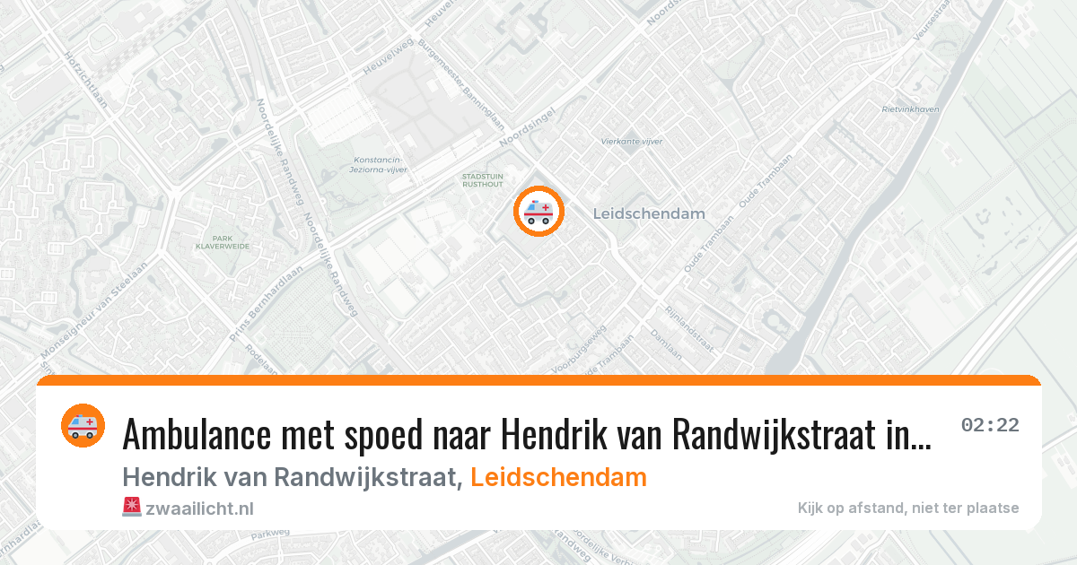 Ambulance met spoed naar Hendrik van Randwijkstraat in Leidschendam — 21 mei 2026