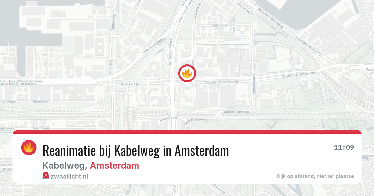 Reanimatie bij Kabelweg in Amsterdam — 1 jun 2026