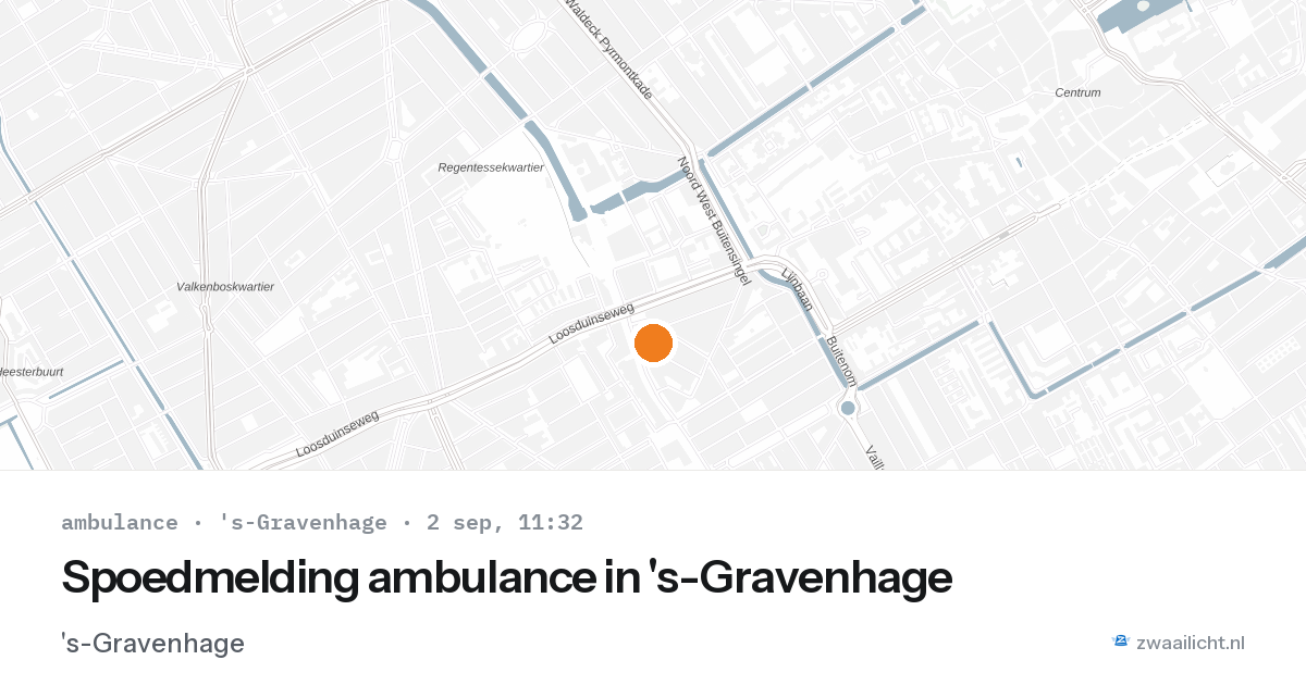 Spoedmelding ambulance in 's-Gravenhage — 2 sep 2026