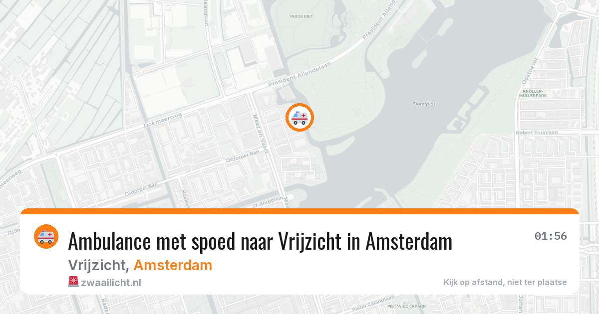 Ambulance met spoed naar Vrijzicht in Amsterdam — 6 apr 2026