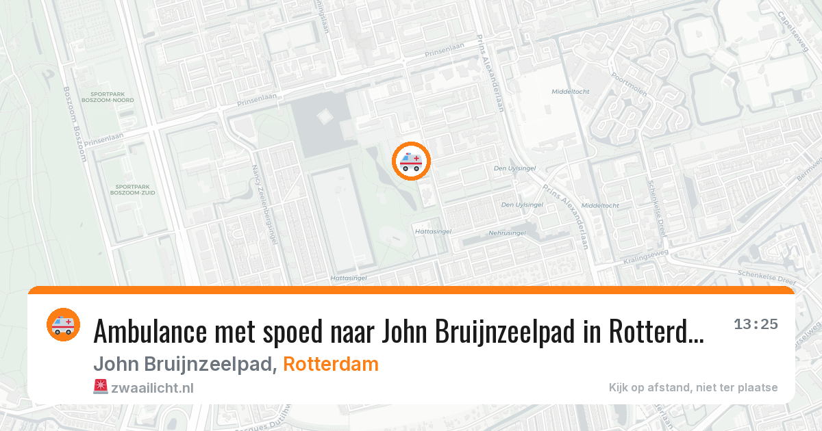 Ambulance met spoed naar John Bruijnzeelpad in Rotterdam — 27 mei 2026