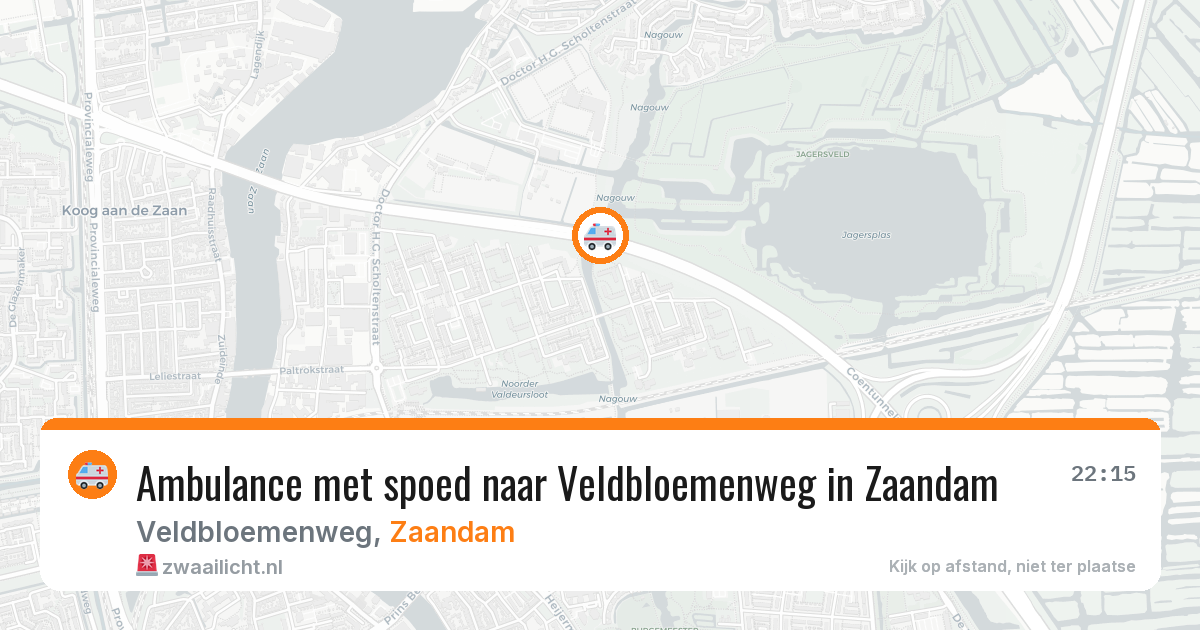 Ambulance met spoed naar Veldbloemenweg in Zaandam — 19 jan 2026