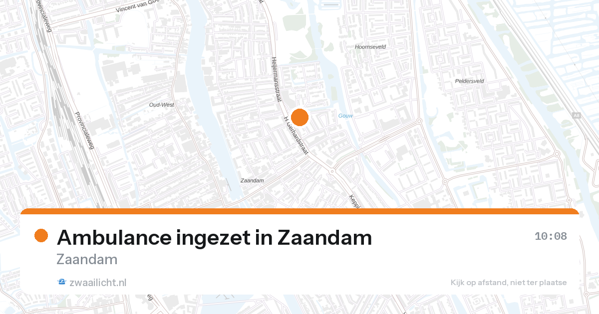Ambulance ingezet in Zaandam — 13 jun 2026