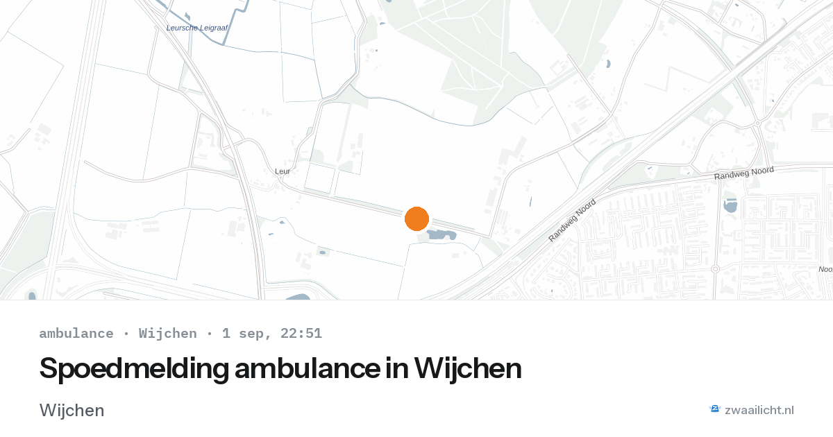 Spoedmelding ambulance in Wijchen — 1 sep 2026