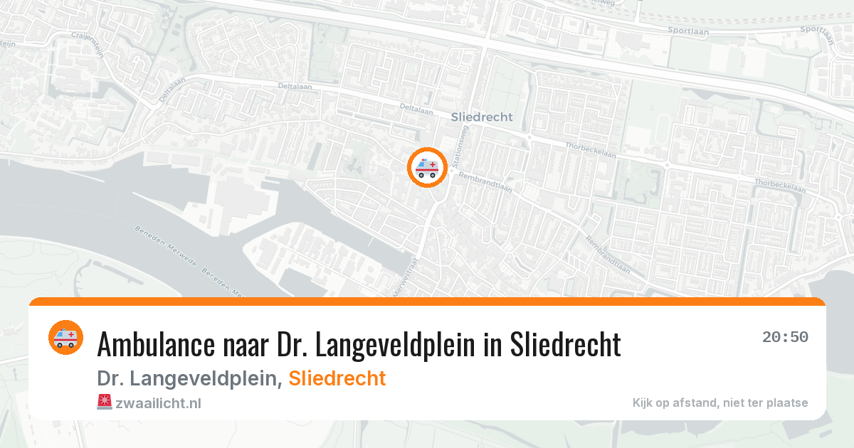 Ambulance naar Dr. Langeveldplein in Sliedrecht — 27 apr 2026