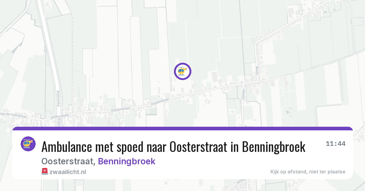 Ambulance met spoed naar Oosterstraat in Benningbroek — 5 jul 2026