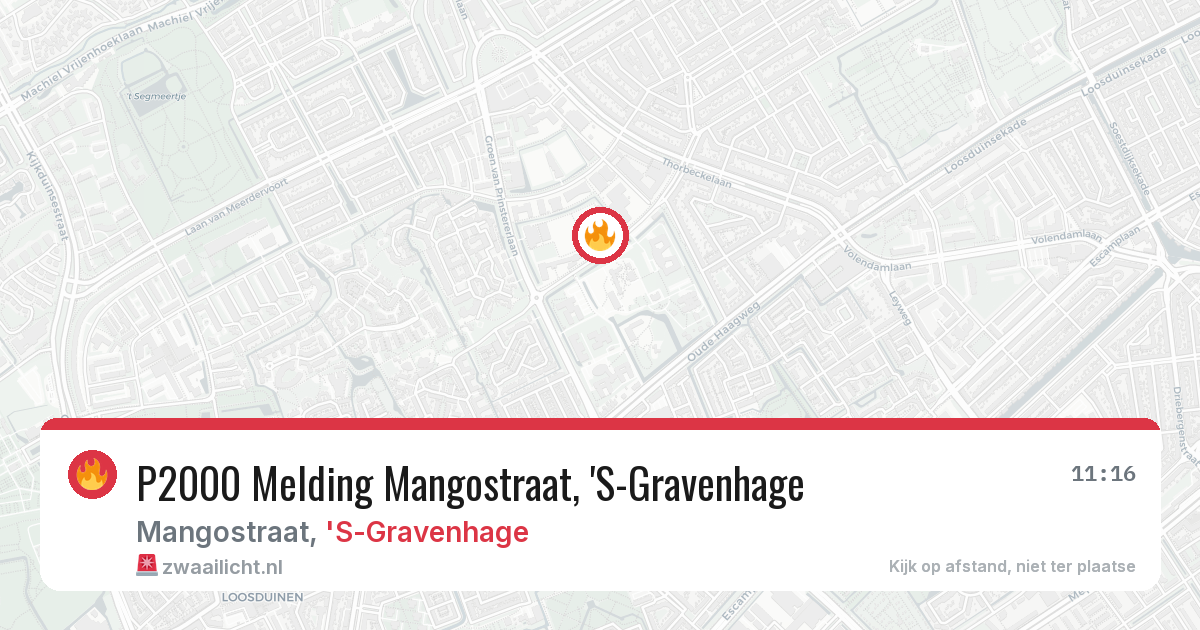 P2000 Melding Mangostraat, 'S-Gravenhage — 9 jul 2026