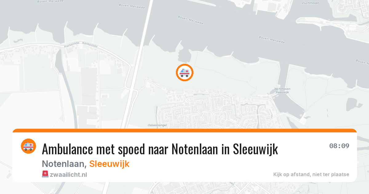 Ambulance met spoed naar Notenlaan in Sleeuwijk — 16 apr 2026