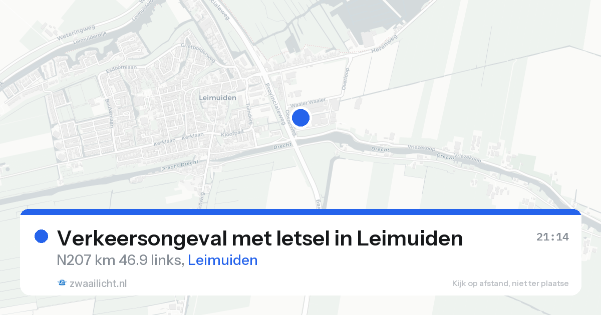Verkeersongeval met letsel in Leimuiden — 18 aug 2026
