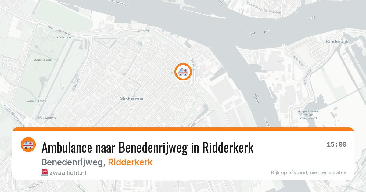 Ambulance naar Benedenrijweg in Ridderkerk — 3 jul 2026