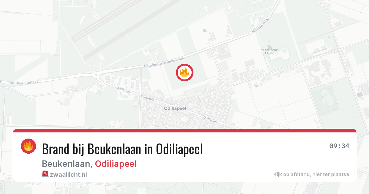 Brand bij Beukenlaan in Odiliapeel — 1 mei 2026