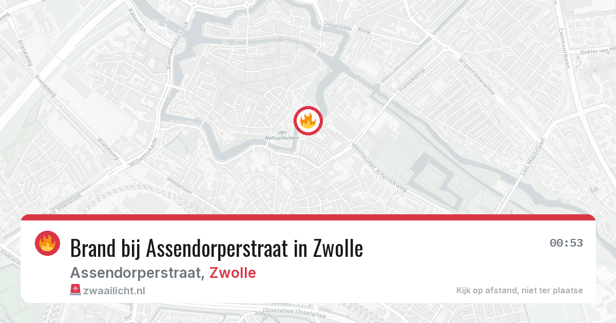 Brand bij Assendorperstraat in Zwolle — 19 jun 2026