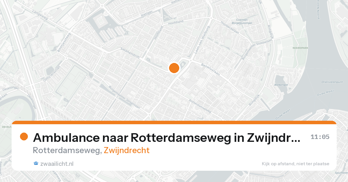 Ambulance naar Rotterdamseweg in Zwijndrecht — 20 aug 2026