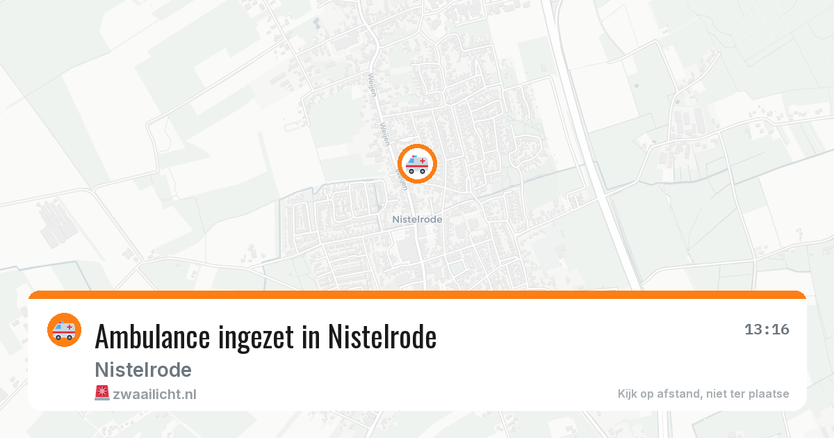 Ambulance ingezet in Nistelrode — 1 jun 2026