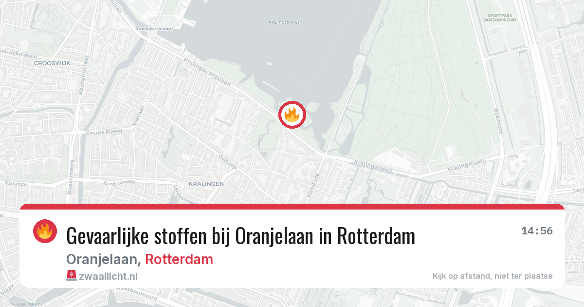 Gevaarlijke stoffen bij Oranjelaan in Rotterdam — 13 jun 2026