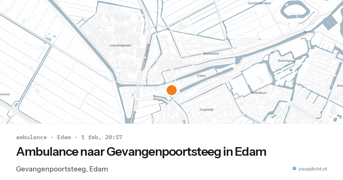 Ambulance naar Gevangenpoortsteeg in Edam — 1 feb 2026