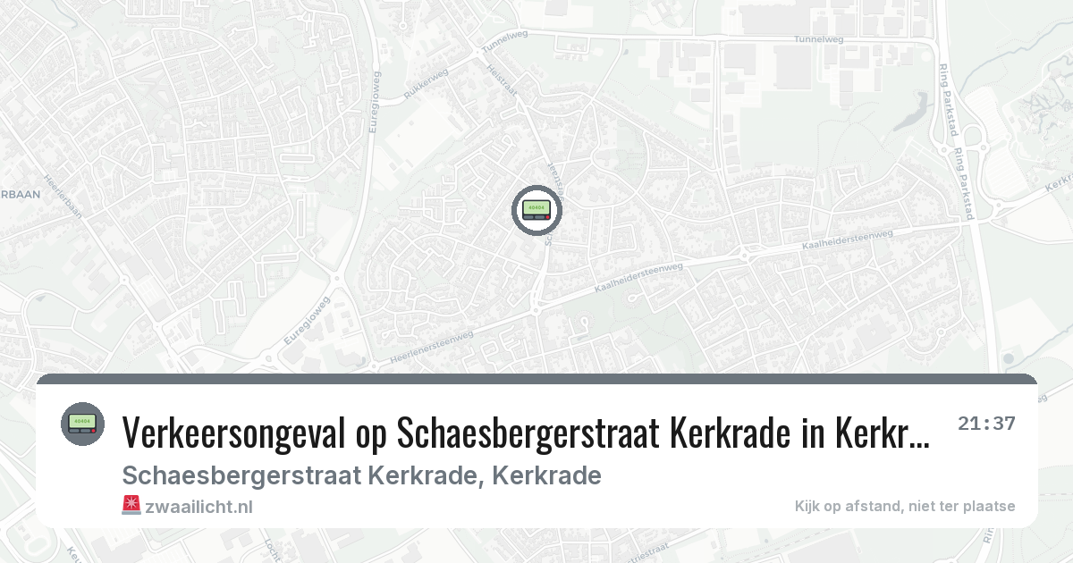 Verkeersongeval op Schaesbergerstraat Kerkrade in Kerkrade — 14 jun 2026