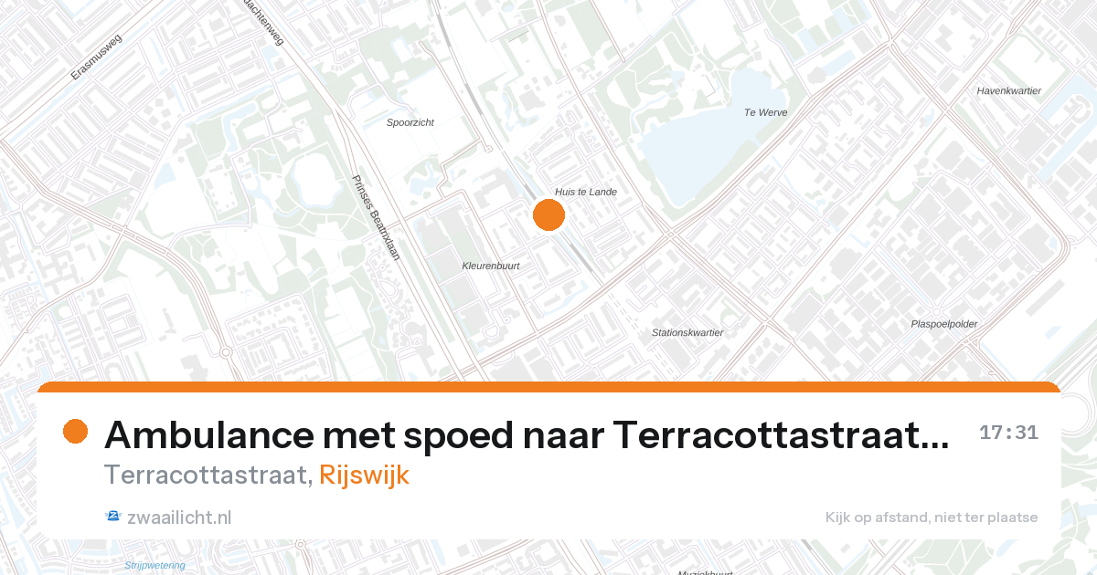 Ambulance met spoed naar Terracottastraat in Rijswijk — 28 aug 2026