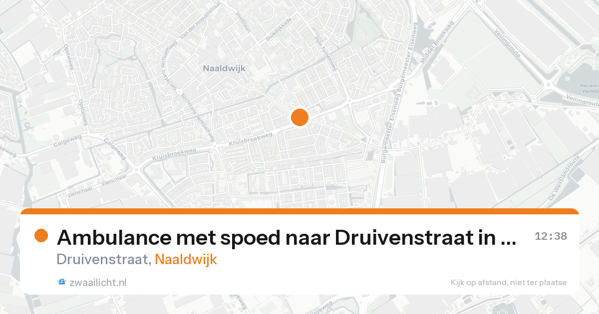 Ambulance met spoed naar Druivenstraat in Naaldwijk — 19 aug 2026