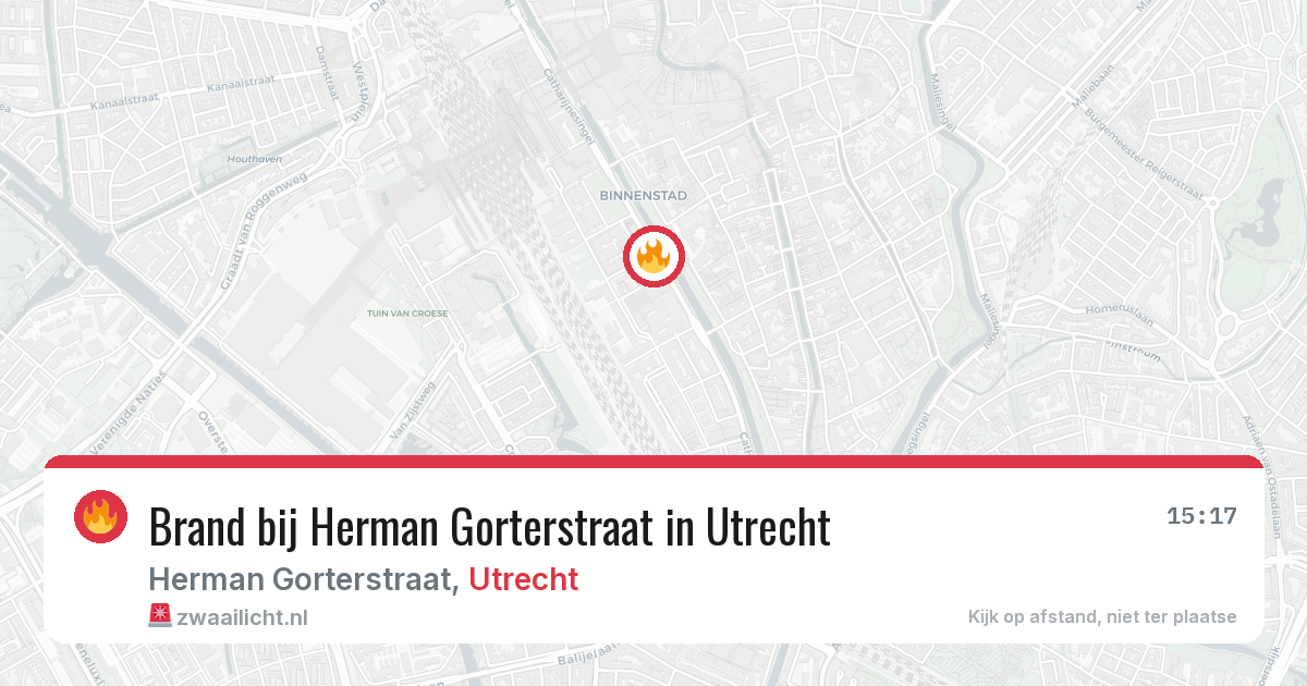 Brand bij Herman Gorterstraat in Utrecht — 30 apr 2026